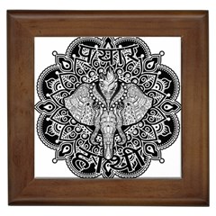 Ornate Hindu Elephant  Framed Tiles by Valentinaart