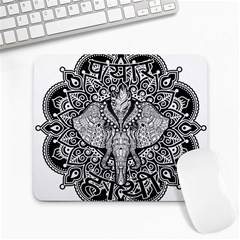 Ornate Hindu Elephant  Large Mousepads by Valentinaart