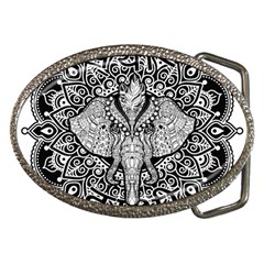 Ornate Hindu Elephant  Belt Buckles by Valentinaart