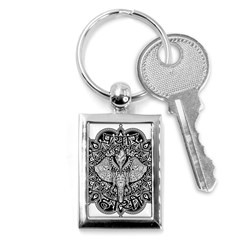 Ornate Hindu Elephant  Key Chains (rectangle)  by Valentinaart