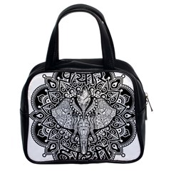 Ornate Hindu Elephant  Classic Handbags (2 Sides) by Valentinaart