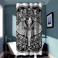 Ornate Hindu Elephant  Shower Curtain 36  X 72  (stall)  by Valentinaart