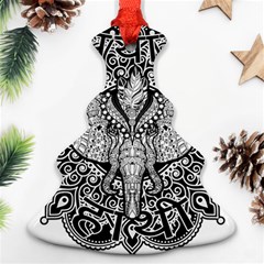 Ornate Hindu Elephant  Christmas Tree Ornament (two Sides) by Valentinaart