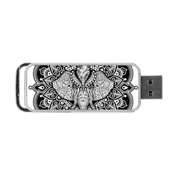 Ornate Hindu Elephant  Portable Usb Flash (two Sides) by Valentinaart