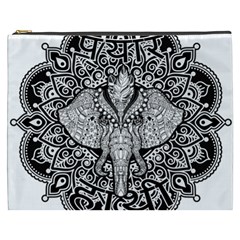 Ornate Hindu Elephant  Cosmetic Bag (xxxl)  by Valentinaart