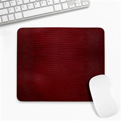 Red Lizard Leather Print Large Mousepads by LoolyElzayat