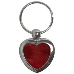 Red Lizard Leather Print Key Chains (heart) 