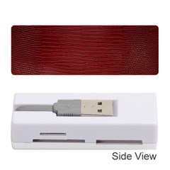 Red Lizard Leather Print Memory Card Reader (stick)  by LoolyElzayat