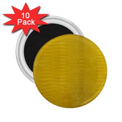 Yellow Alligator Skin 2 25  Magnets (10 Pack)  by LoolyElzayat