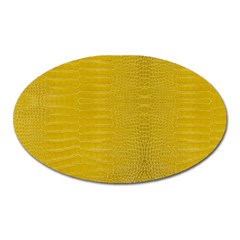 Yellow Alligator Skin Oval Magnet by LoolyElzayat