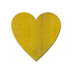 Yellow Alligator Skin Heart Magnet by LoolyElzayat