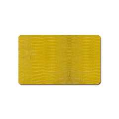 Yellow Alligator Skin Magnet (name Card) by LoolyElzayat