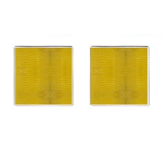 Yellow Alligator Skin Cufflinks (square) by LoolyElzayat