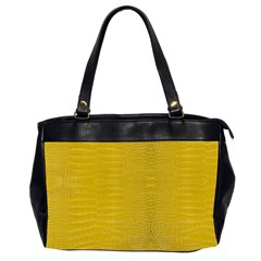 Yellow Alligator Skin Office Handbags (2 Sides)  by LoolyElzayat