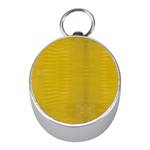 Yellow Alligator Skin Mini Silver Compasses Front