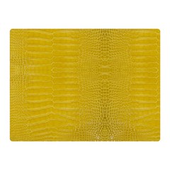 Yellow Alligator Skin Double Sided Flano Blanket (mini)  by LoolyElzayat