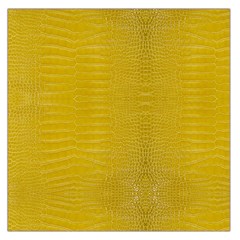 Yellow Alligator Skin Large Satin Scarf (square) by LoolyElzayat