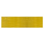 Yellow Alligator Skin Satin Scarf (Oblong) Front