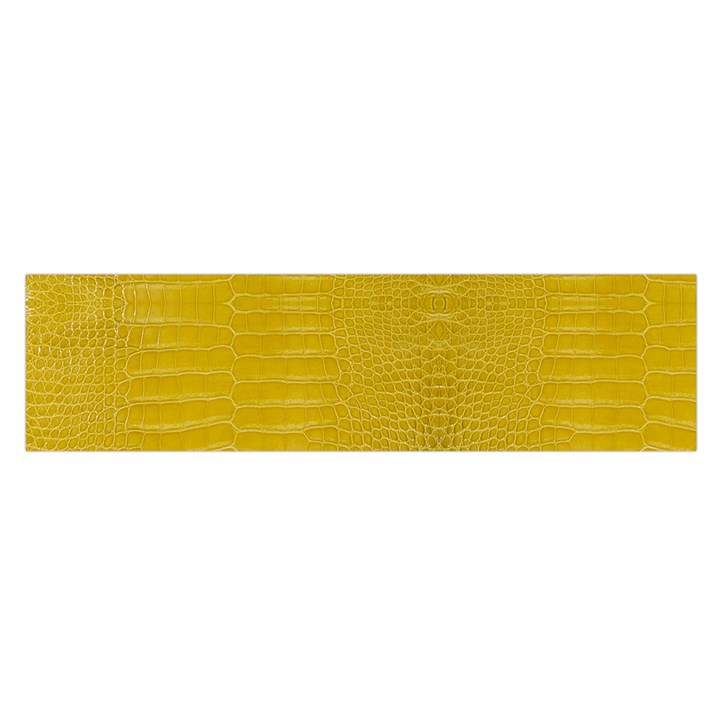 Yellow Alligator Skin Satin Scarf (Oblong)