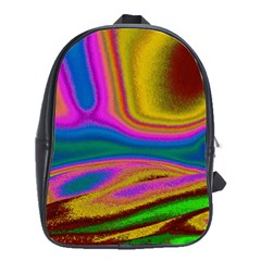 Colorful Waves School Bag (large) by LoolyElzayat