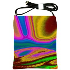 Colorful Waves Shoulder Sling Bags by LoolyElzayat