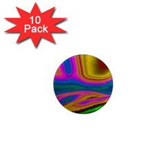 Colorful Waves 1  Mini Magnet (10 Pack)  by LoolyElzayat