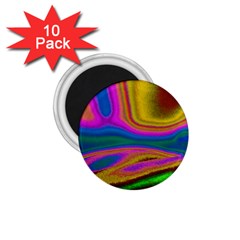 Colorful Waves 1 75  Magnets (10 Pack)  by LoolyElzayat