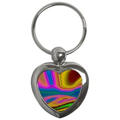 Colorful Waves Key Chains (heart) 