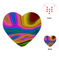 Colorful Waves Playing Cards (heart) 