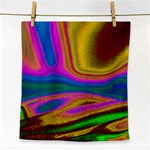 Colorful Waves Face Towel Front