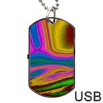 Colorful Waves Dog Tag USB Flash (Two Sides) Back