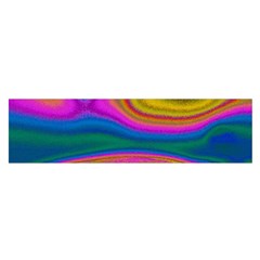 Colorful Waves Satin Scarf (oblong) by LoolyElzayat