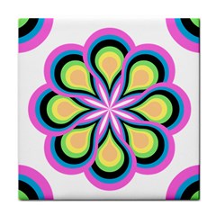 Colorful Feathers Mandala Face Towel