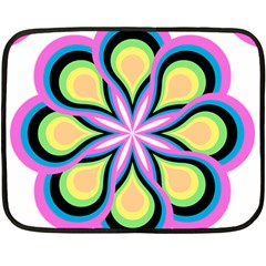 Colorful Feathers Mandala Fleece Blanket (mini)