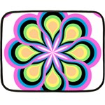 Colorful Feathers Mandala Double Sided Fleece Blanket (Mini)  35 x27  Blanket Front