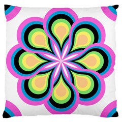 Colorful Feathers Mandala Large Cushion Case (one Side)