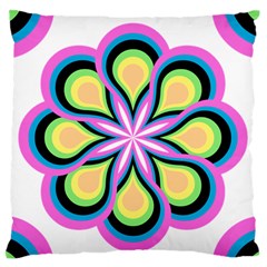 Colorful Feathers Mandala Standard Flano Cushion Case (two Sides)