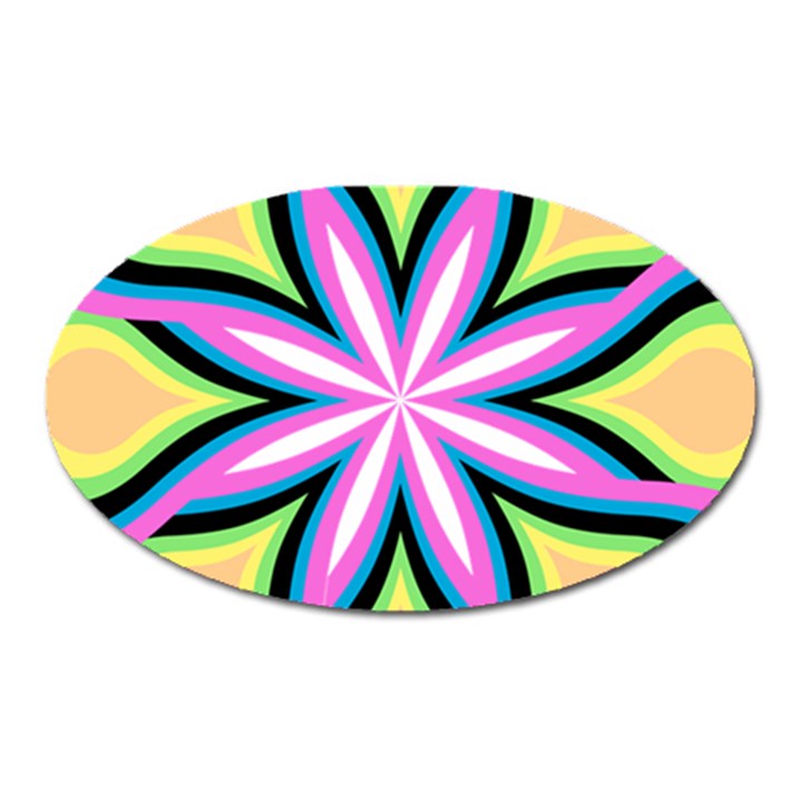 Colorful Feathers Mandala  Magnet (Oval)