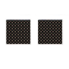 Skulls Motif Pattern Cufflinks (square) by dflcprints