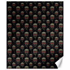 Skulls Motif Pattern Canvas 8  X 10  by dflcprints