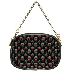 Skulls Motif Pattern Chain Purses (two Sides)  by dflcprints