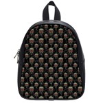 Skulls Motif Pattern School Bag (Small) Front