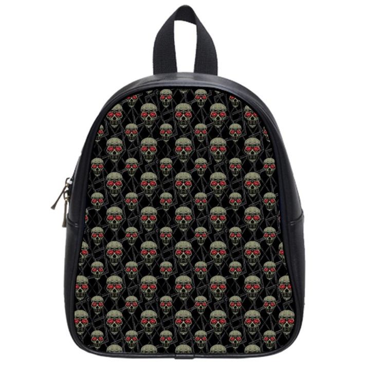 Skulls Motif Pattern School Bag (Small)