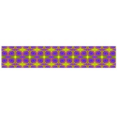 Purple Yellow Swirl Pattern Large Flano Scarf  by BrightVibesDesign