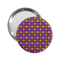 Purple Yellow Swirl Pattern 2.25  Handbag Mirrors