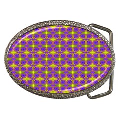 Purple Yellow Swirl Pattern Belt Buckles by BrightVibesDesign