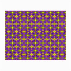 Purple Yellow Swirl Pattern Small Glasses Cloth (2-side) by BrightVibesDesign