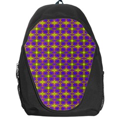 Purple Yellow Swirl Pattern Backpack Bag by BrightVibesDesign