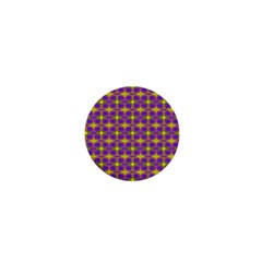 Purple Yellow Swirl Pattern 1  Mini Buttons by BrightVibesDesign