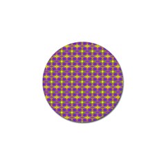 Purple Yellow Swirl Pattern Golf Ball Marker (4 Pack) by BrightVibesDesign